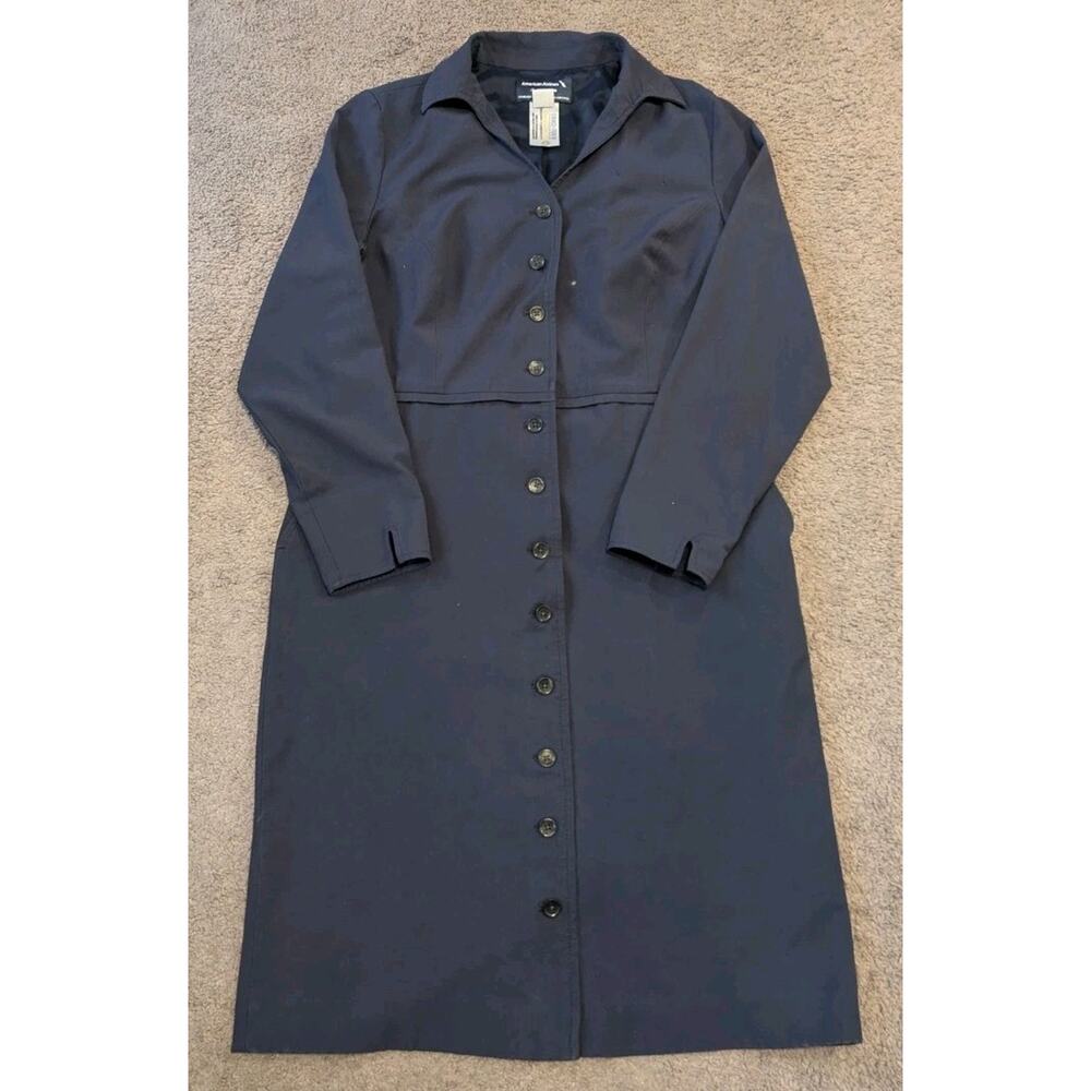 American Airlines x Lands End Navy Flight Attendant Shirt Dress Women's 12